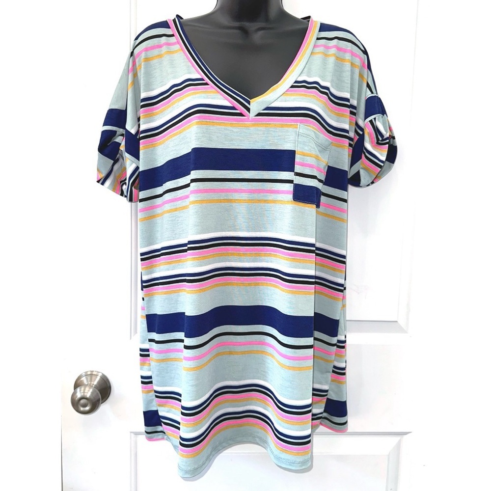 Sew in Love colorful striped tee